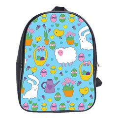 Cute Easter Pattern School Bags(large)  by Valentinaart