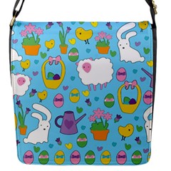 Cute Easter Pattern Flap Messenger Bag (s) by Valentinaart