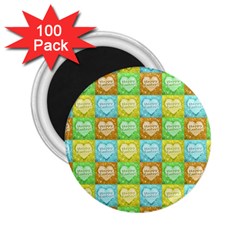 Colorful Happy Easter Theme Pattern 2 25  Magnets (100 Pack)  by dflcprints