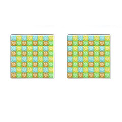 Colorful Happy Easter Theme Pattern Cufflinks (square) by dflcprints