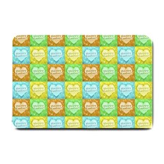 Colorful Happy Easter Theme Pattern Small Doormat  by dflcprints