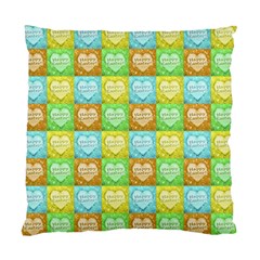 Colorful Happy Easter Theme Pattern Standard Cushion Case (two Sides) by dflcprints