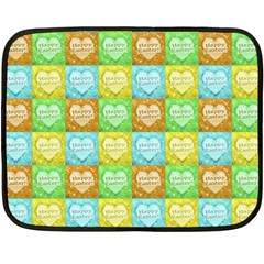 Colorful Happy Easter Theme Pattern Fleece Blanket (mini) by dflcprints