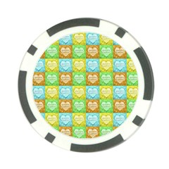 Colorful Happy Easter Theme Pattern Poker Chip Card Guard (10 Pack) by dflcprints