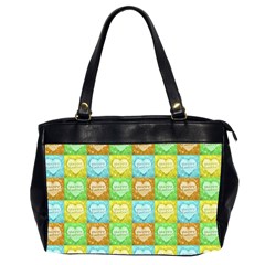 Colorful Happy Easter Theme Pattern Office Handbags (2 Sides)  by dflcprints