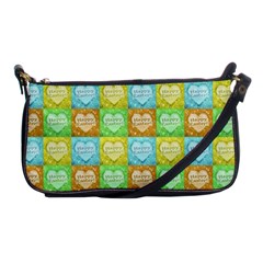 Colorful Happy Easter Theme Pattern Shoulder Clutch Bags by dflcprints