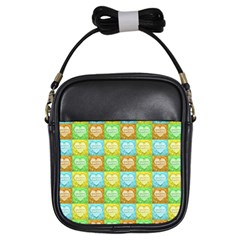 Colorful Happy Easter Theme Pattern Girls Sling Bags by dflcprints