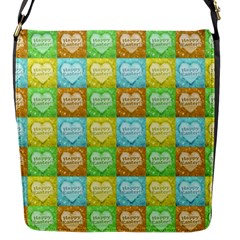 Colorful Happy Easter Theme Pattern Flap Messenger Bag (s) by dflcprints