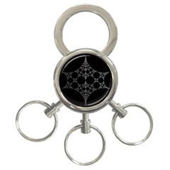 Drawing Of A White Spindle On Black 3-ring Key Chains by Nexatart