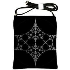 Drawing Of A White Spindle On Black Shoulder Sling Bags by Nexatart