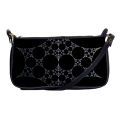 Drawing Of A White Spindle On Black Shoulder Clutch Bags