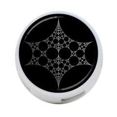 Drawing Of A White Spindle On Black 4-port Usb Hub (one Side) by Nexatart