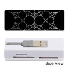 Drawing Of A White Spindle On Black Memory Card Reader (stick)  by Nexatart