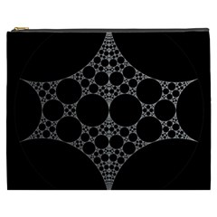 Drawing Of A White Spindle On Black Cosmetic Bag (XXXL) 