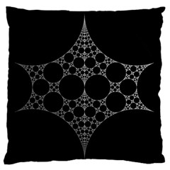 Drawing Of A White Spindle On Black Standard Flano Cushion Case (two Sides) by Nexatart