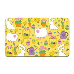 Cute Easter Pattern Magnet (rectangular) by Valentinaart