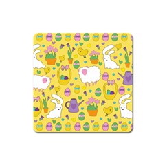 Cute Easter Pattern Square Magnet by Valentinaart