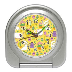 Cute Easter Pattern Travel Alarm Clocks by Valentinaart