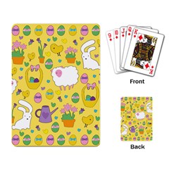 Cute Easter Pattern Playing Card by Valentinaart