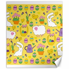 Cute Easter Pattern Canvas 8  X 10  by Valentinaart