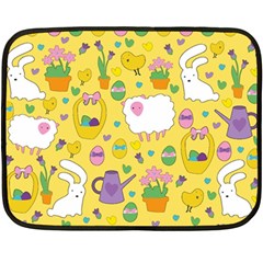 Cute Easter Pattern Fleece Blanket (mini) by Valentinaart