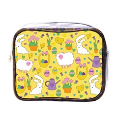 Cute Easter Pattern Mini Toiletries Bags by Valentinaart