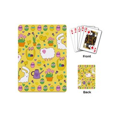 Cute Easter Pattern Playing Cards (mini)  by Valentinaart