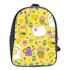 Cute Easter Pattern School Bags (xl)  by Valentinaart