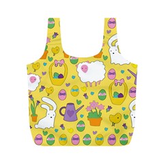 Cute Easter Pattern Full Print Recycle Bags (m)  by Valentinaart