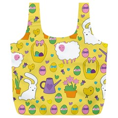 Cute Easter Pattern Full Print Recycle Bags (l)  by Valentinaart