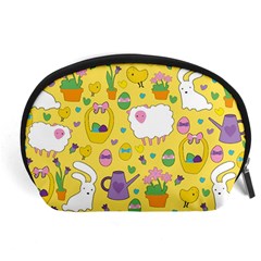 Cute Easter Pattern Accessory Pouches (large)  by Valentinaart