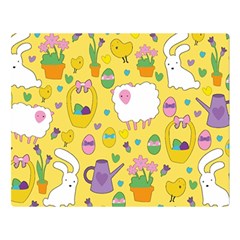 Cute Easter Pattern Double Sided Flano Blanket (large)  by Valentinaart