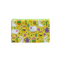 Cute Easter Pattern Cosmetic Bag (xs) by Valentinaart