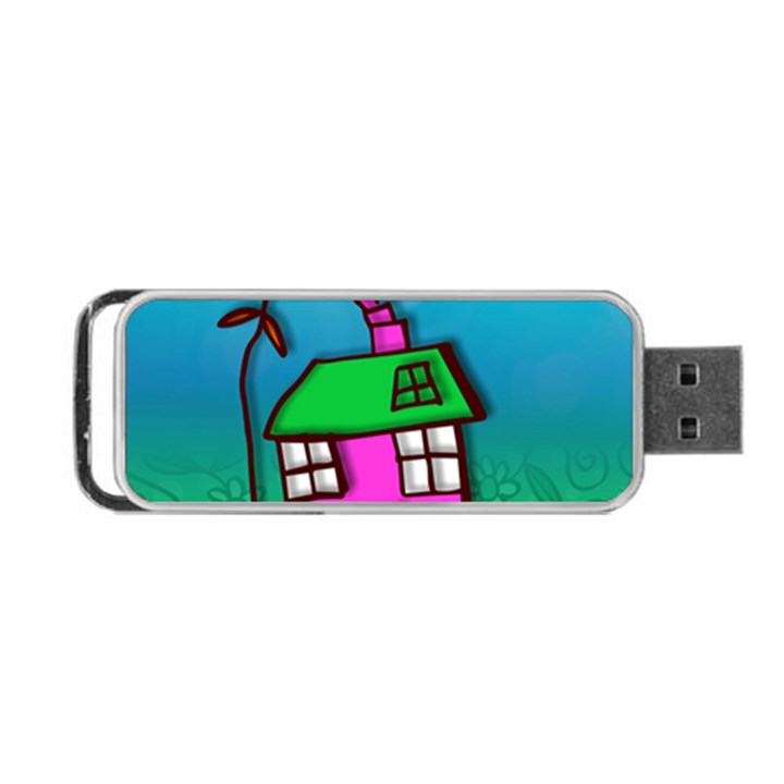 Cartoon Grunge Cat Wallpaper Background Portable USB Flash (Two Sides)