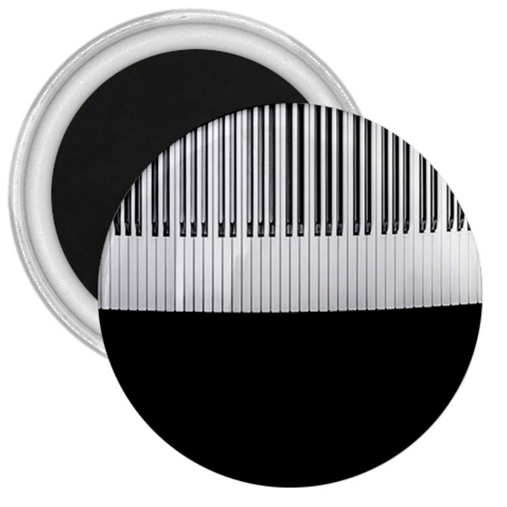 Piano Keys On The Black Background 3  Magnets