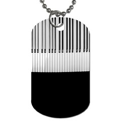 Piano Keys On The Black Background Dog Tag (two Sides) by Nexatart