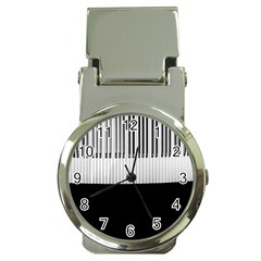 Piano Keys On The Black Background Money Clip Watches by Nexatart