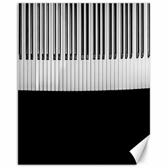 Piano Keys On The Black Background Canvas 16  X 20   by Nexatart