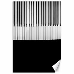 Piano Keys On The Black Background Canvas 20  X 30   by Nexatart