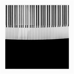 Piano Keys On The Black Background Medium Glasses Cloth (2-side) by Nexatart