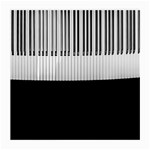 Piano Keys On The Black Background Medium Glasses Cloth (2-Side) Front