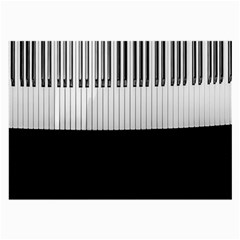 Piano Keys On The Black Background Large Glasses Cloth (2-side) by Nexatart