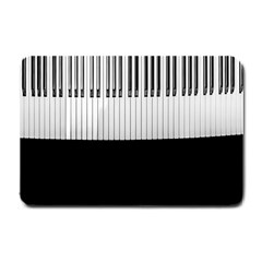 Piano Keys On The Black Background Small Doormat  by Nexatart