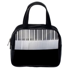 Piano Keys On The Black Background Classic Handbags (one Side) by Nexatart