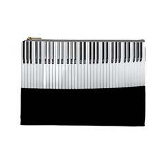 Piano Keys On The Black Background Cosmetic Bag (large)  by Nexatart