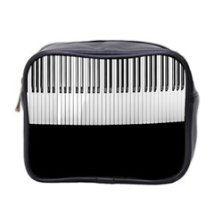 Piano Keys On The Black Background Mini Toiletries Bag 2-side by Nexatart