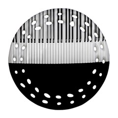 Piano Keys On The Black Background Ornament (round Filigree) by Nexatart