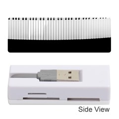 Piano Keys On The Black Background Memory Card Reader (stick)  by Nexatart