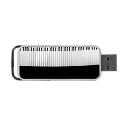 Piano Keys On The Black Background Portable Usb Flash (one Side) by Nexatart