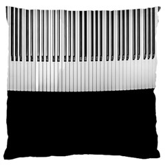 Piano Keys On The Black Background Standard Flano Cushion Case (two Sides) by Nexatart